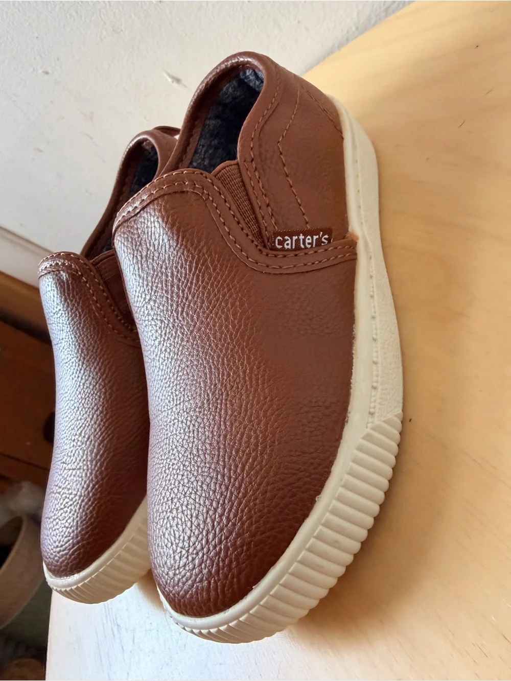 Carter's Brown Slip-On Dress Shoes for Kids